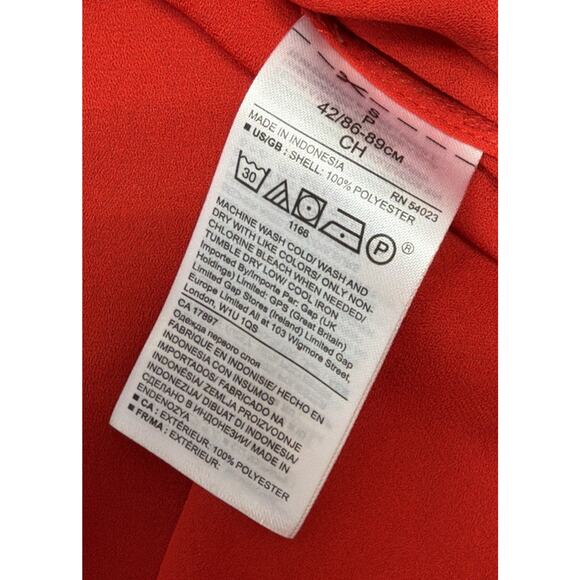 banana republic woman's red Short Sleeve Career Blouse size Small - Picture 7 of 7